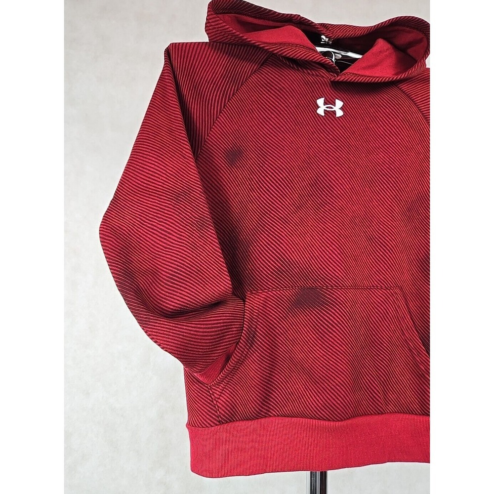 Under Armour Hoodie Boys Size Medium Pullover Hooded Sweatshirt‎ Logo Red NWT - Picture 4 of 5